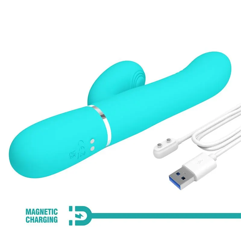 Mariana Vibrador 4 en 1 Silicona Turquesa · PRETTYLOVE · Vibradores — Foto 10