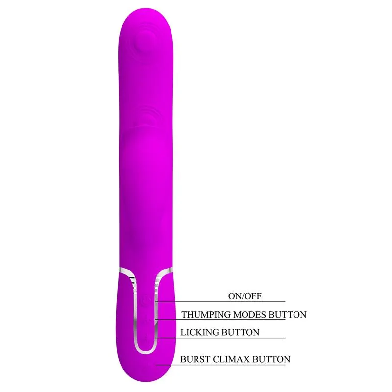 Gigi Vibrador con Licking y Thumping Fucsia · PRETTYLOVE · Vibradores — Foto 9