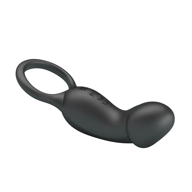 Trae Anillo Vibrador  Silicona USB Negro · PRETTYLOVE · Anillos para el Pene — Foto 3