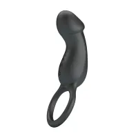 Trae Anillo Vibrador  Silicona USB Negro · PRETTYLOVE · Anillos para el Pene
