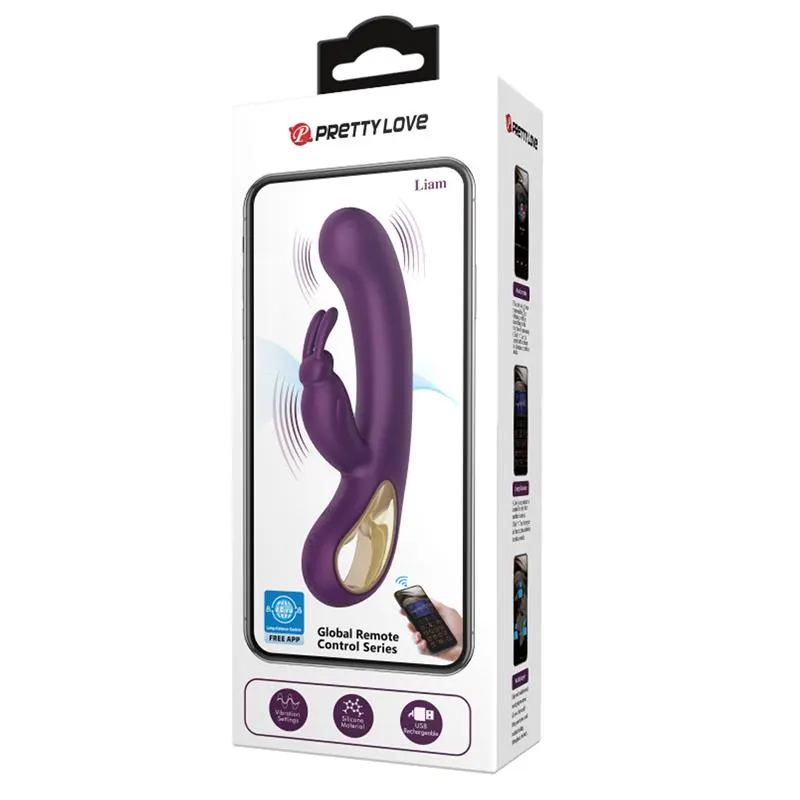 Liam Vibrador Punto G Silicona  con APP Morado · PRETTYLOVE · Vibradores — Foto 2