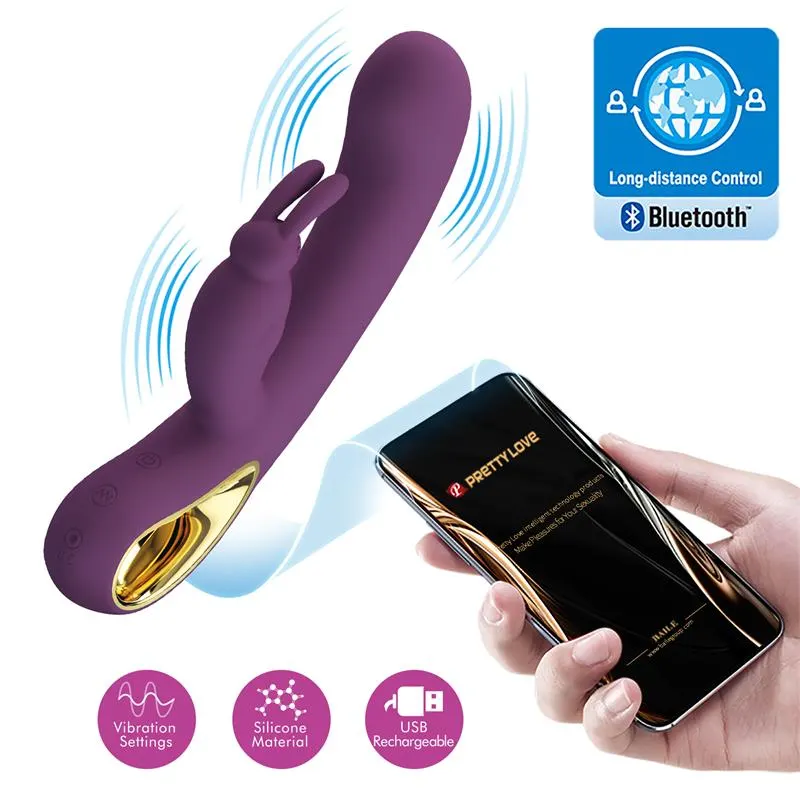 Liam Vibrador Punto G Silicona  con APP Morado · PRETTYLOVE · Vibradores — Foto 3
