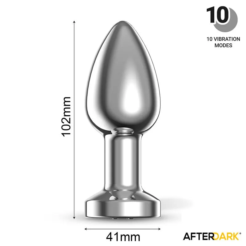Dimpor Plug Anal Cromado con Vibración USB Magnético Talla L · AFTERDARK · Anal — photo 11