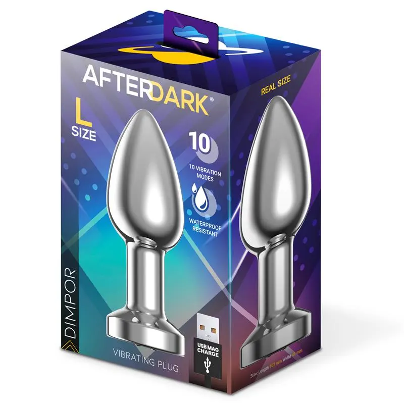 Dimpor Plug Anal Cromado con Vibración USB Magnético Talla L · AFTERDARK · Anal — photo 12
