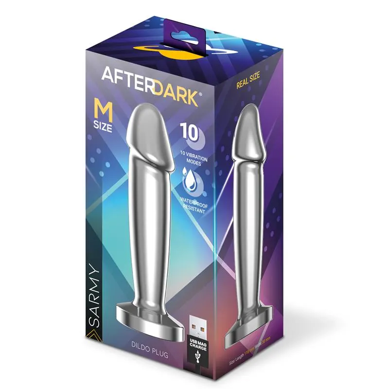 Sarmy Plug Anal Cromado con Vibración USB Magnético Talla M · AFTERDARK · Anal — photo 11