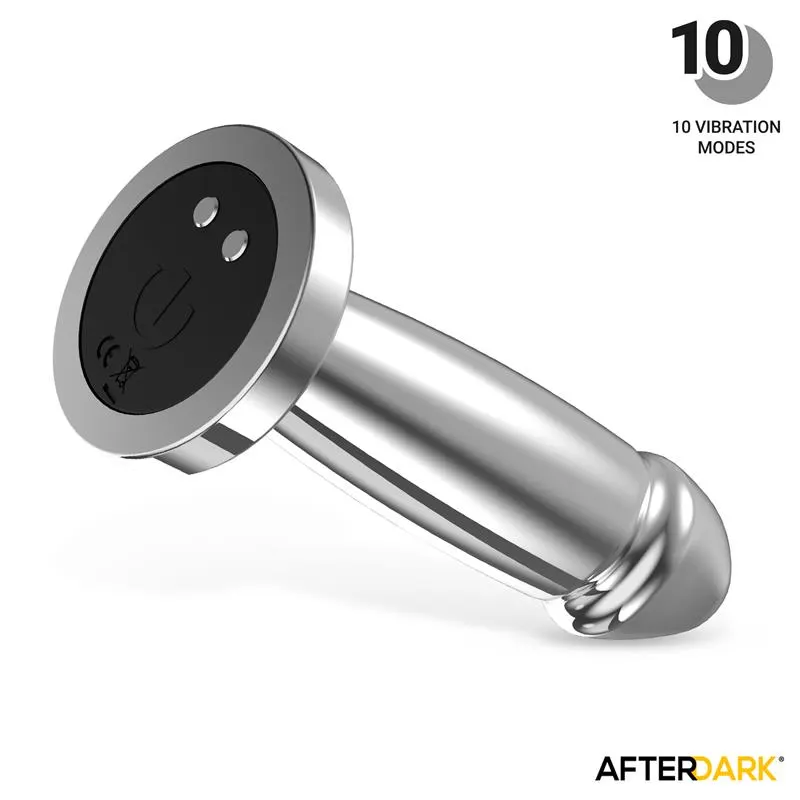 Sarmy Plug Anal Cromado con Vibración USB Magnético Talla M · AFTERDARK · Anal — photo 4