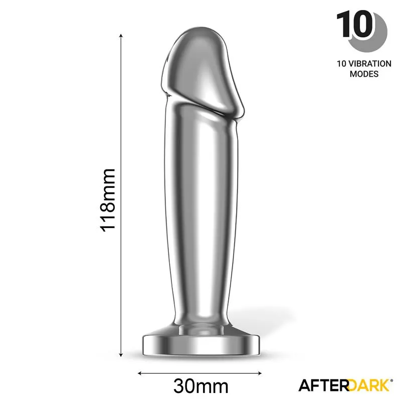 Sarmy Plug Anal Cromado con Vibración USB Magnético Talla M · AFTERDARK · Anal — photo 10