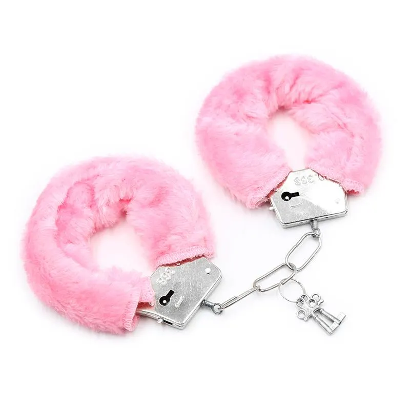 Esposas de Metal para Muñecas con Pelo Rosa · INTOYOU BDSM LINE · Esposas y Ataduras — photo 2