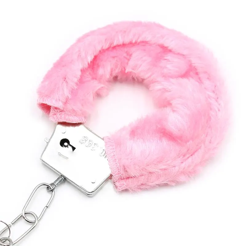 Esposas de Metal para Muñecas con Pelo Rosa · INTOYOU BDSM LINE · Esposas y Ataduras — photo 4
