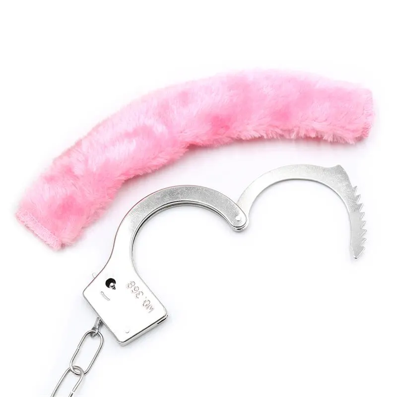 Esposas de Metal para Muñecas con Pelo Rosa · INTOYOU BDSM LINE · Esposas y Ataduras — photo 5