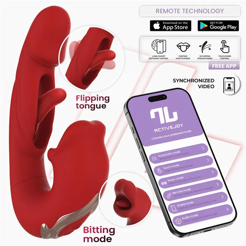 Mouty Vibrador Función Mordisqueo y Flipping con App · INTOYOU APP SERIES · Vibradores