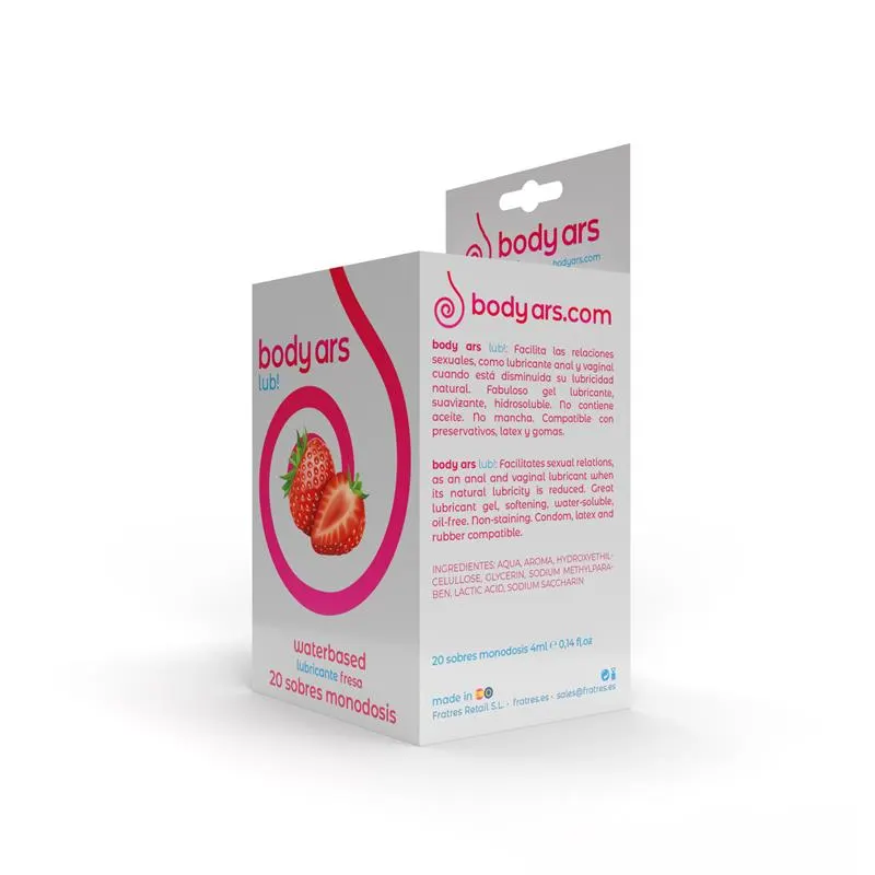 Monodosis Gel Lubricante Base Agua Fresa Ácida 20 x 4 ml · BODY ARS · Lubricantes — photo 2