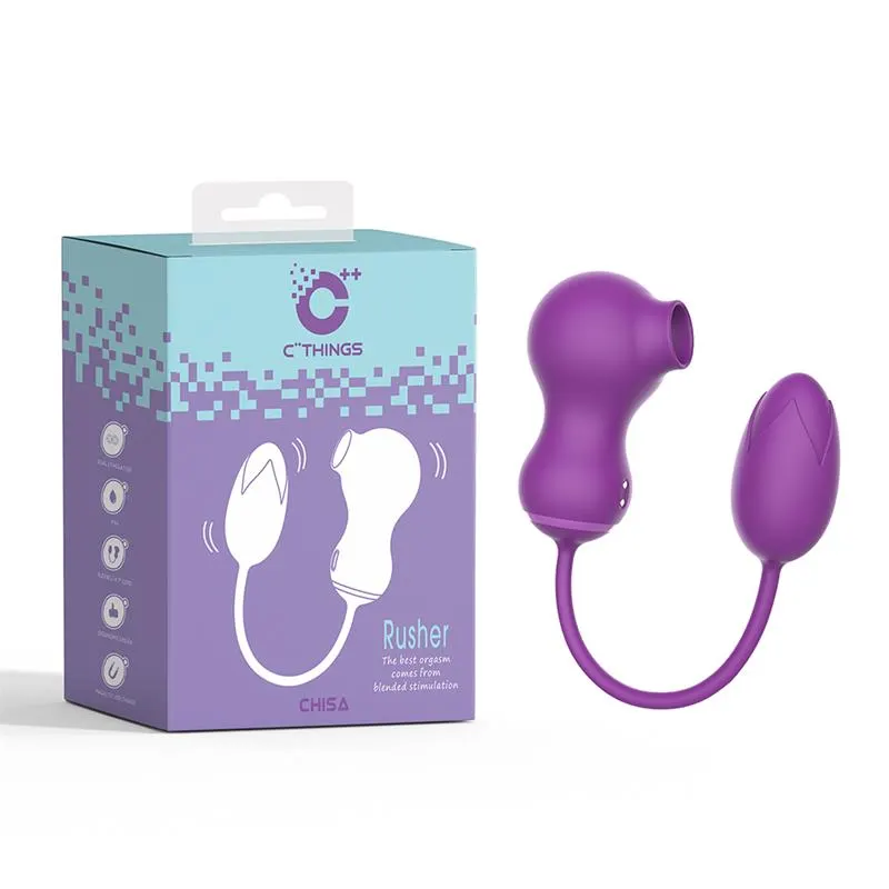 Rusher Succionador de Clítoris y Huevo Vibrador · CHISA · Huevos y Balas Vibradoras