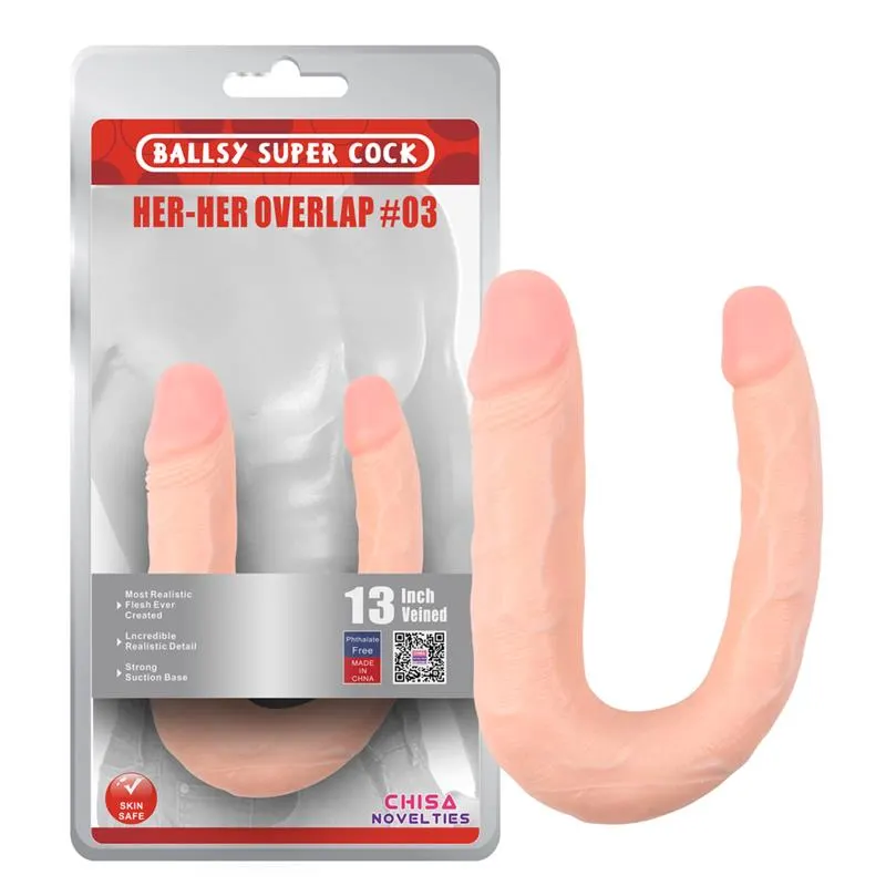 Dildo Doble Her-Her Overlap N3 Natural · CHISA · Dildos — Foto 2
