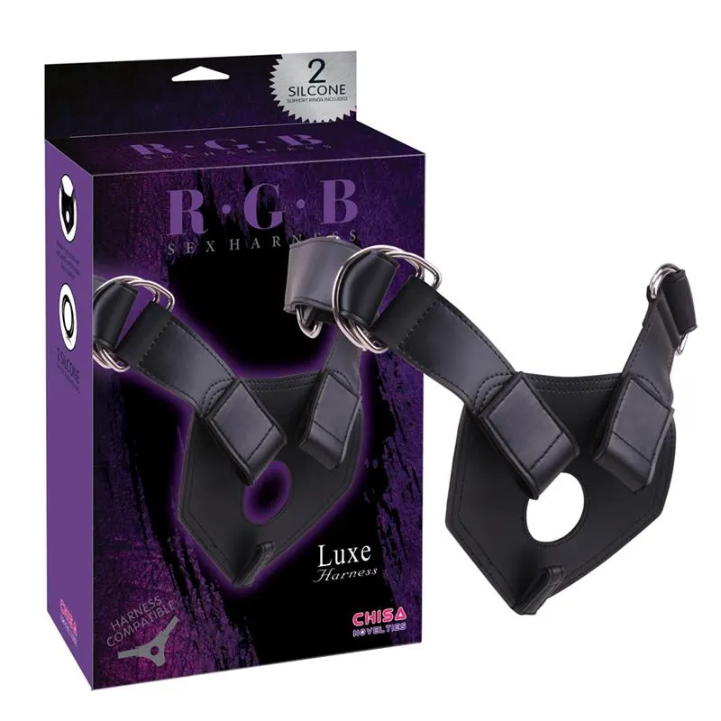 Arnés Luxe Silicona Negro · CHISA · Anillos para el Pene