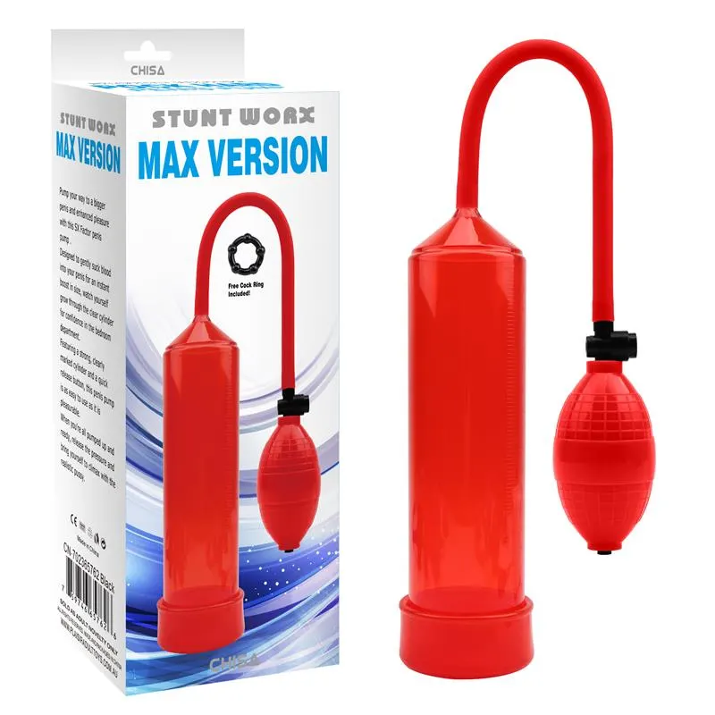 Bomba de Succion para el Pene MAX Version Rojo · CHISA · Potenciadores y Retardantes