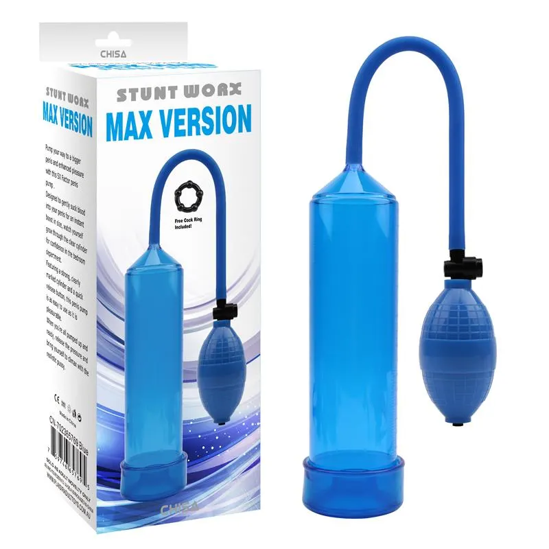 Bomba de Succion para el Pene MAX Version Azul · CHISA · Potenciadores y Retardantes