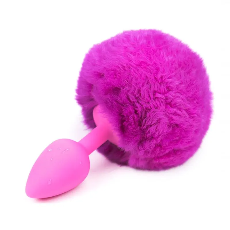 Plug Anal con Pompón Púrpura Talla S · AFTERDARK · Anal