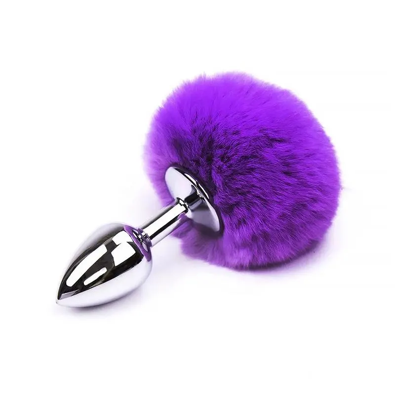 Plug Anal con Pompón Púrpura Talla S · AFTERDARK · Anal