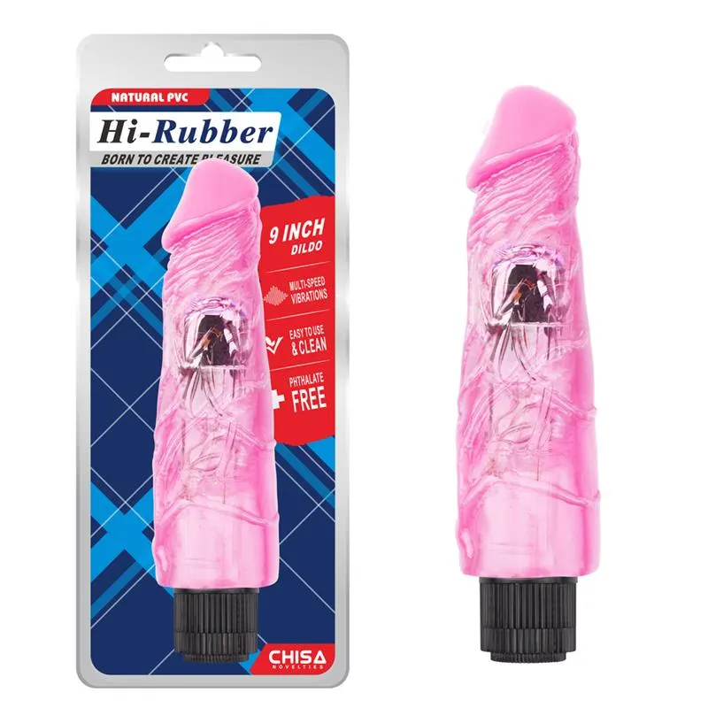 Vibrador Hi-Rubber 9 Rosa · CHISA · Vibradores