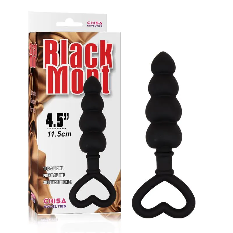 Mini Cadena Anal 15.6 x 3.4 cm Silicona Negro · CHISA · Anal — photo 4