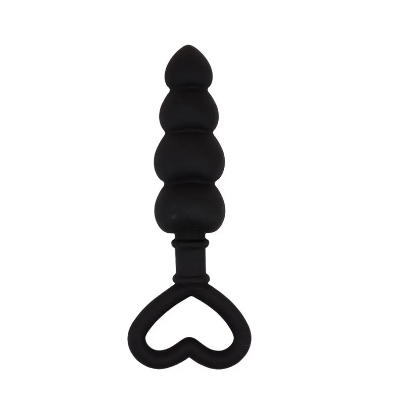 Mini Cadena Anal 15.6 x 3.4 cm Silicona Negro · CHISA · Anal