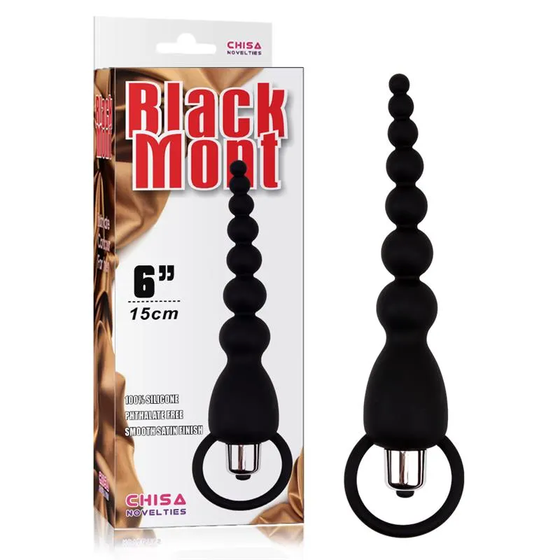 Cadena Anal Elite Power 19.5 cm Silicona Negro · CHISA · Anal — Foto 2