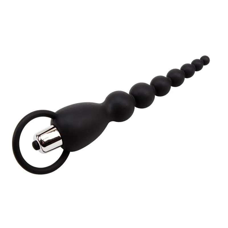 Cadena Anal Elite Power 19.5 cm Silicona Negro · CHISA · Anal
