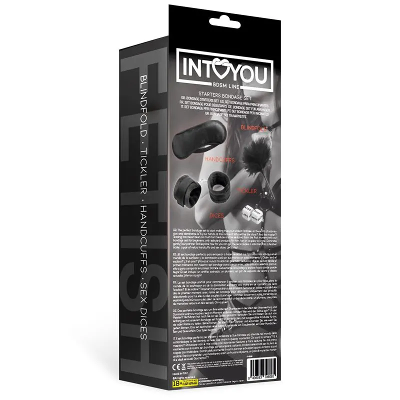 Set de Bondage para Principiantes Starters 4 Piezas Negro · INTOYOU BDSM LINE · Accesorios BDSM y Fetish — photo 3