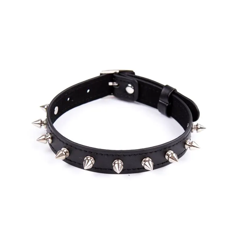 Collar con Pinchos Ajustable 43 cm Negro · LATETOBED BDSM LINE · Accesorios BDSM y Fetish