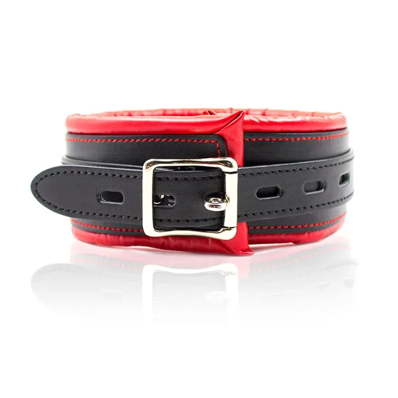 Collar con Correa de Metal e Interior Acolchado Negro/Rojo · LATETOBED BDSM LINE · Accesorios BDSM y Fetish — photo 3