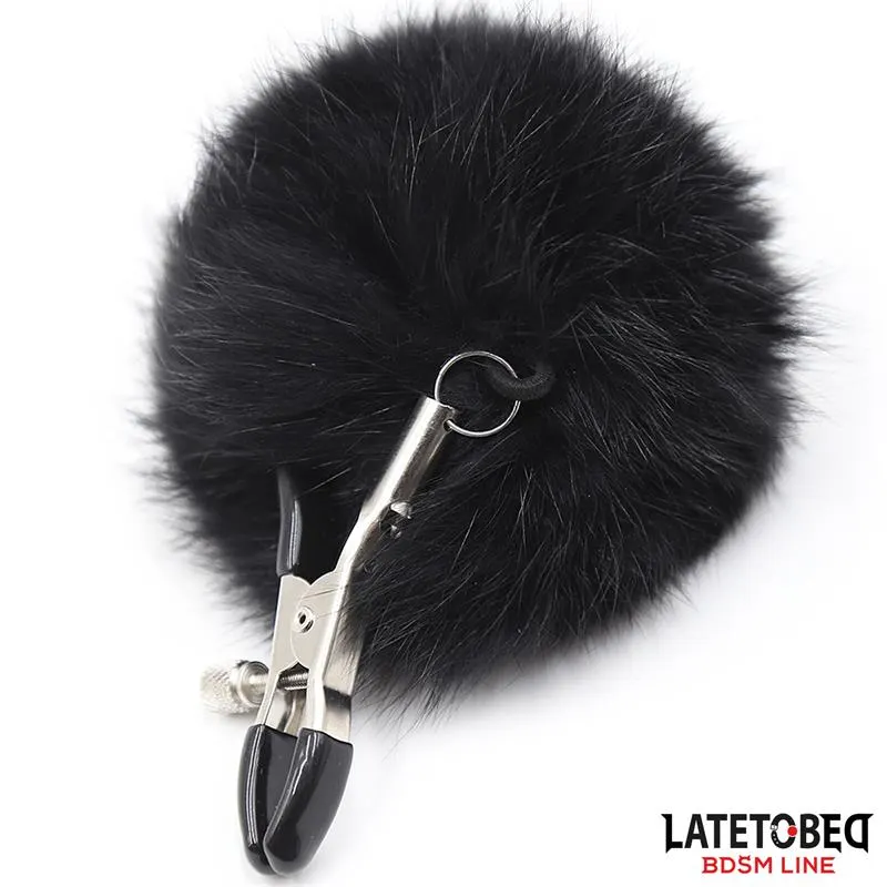 Pinzas para Pezones con Pelo Negro · LATETOBED BDSM LINE · Pinzas y Pezoneras — Foto 2