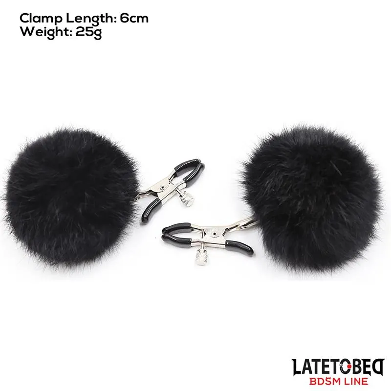 Pinzas para Pezones con Pelo Negro · LATETOBED BDSM LINE · Pinzas y Pezoneras — Foto 4