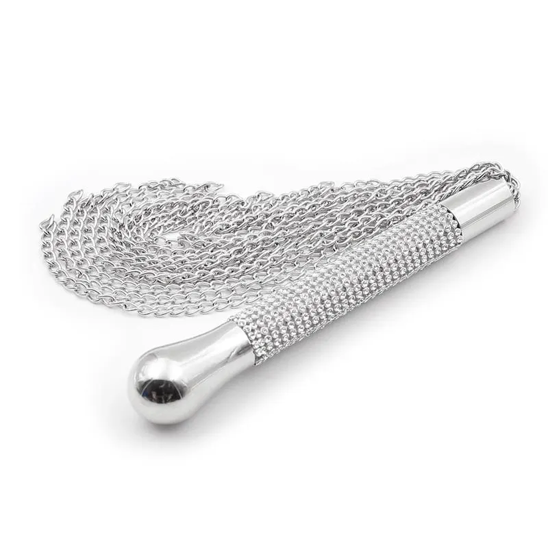 Flogger de Cadenas con Mango con Brillantes · LATETOBED BDSM LINE · Spanking y Azotes — Foto 2