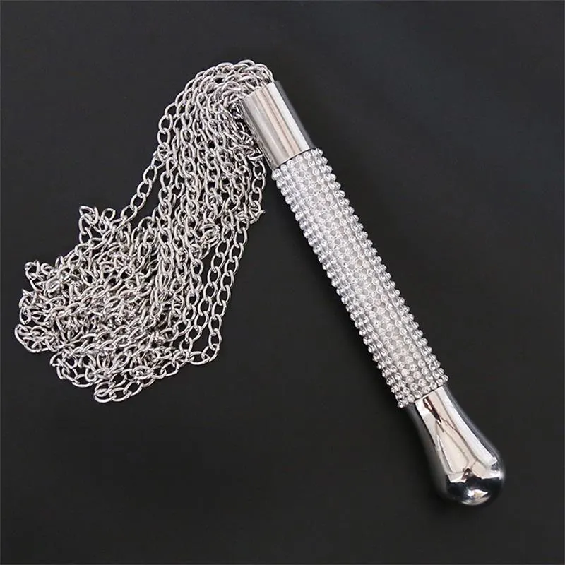 Flogger de Cadenas con Mango con Brillantes · LATETOBED BDSM LINE · Spanking y Azotes — Foto 3