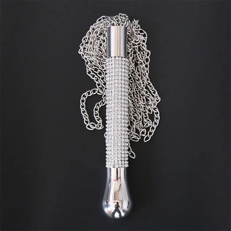 Flogger de Cadenas con Mango con Brillantes · LATETOBED BDSM LINE · Spanking y Azotes — Foto 4