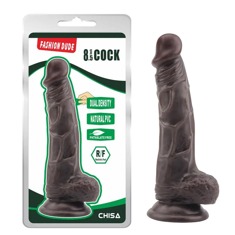 Dildo Dual Density Fashion Dude 21 x 4.1 cm Marron · CHISA · Dildos