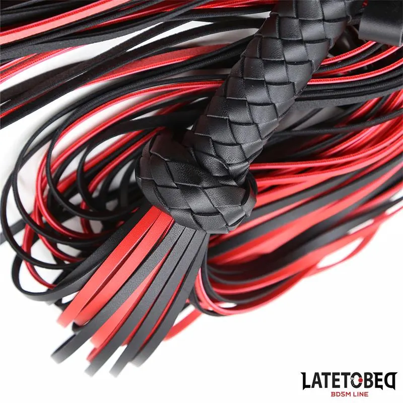Flogger  65cm Negro y Rojo · LATETOBED BDSM LINE · Spanking y Azotes — photo 3