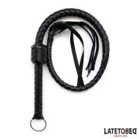 Látigo Trenzado Negro 116cm · LATETOBED BDSM LINE · Spanking y Azotes