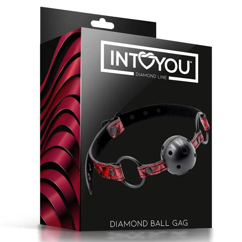 Mordaza de Bola Transpirable Diamond Cuero Vegano · DIAMOND LINE · Accesorios y Sets — foto 7