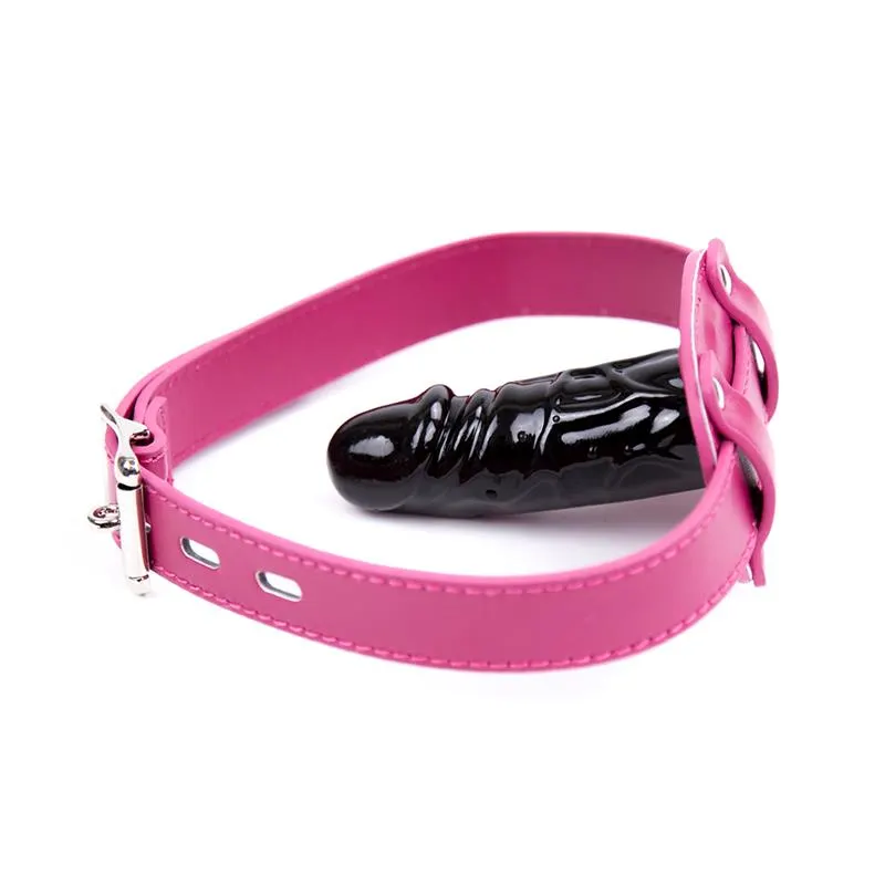 Mordaza de Dildo Ajustable 46-58 cm - Dildo: 10 cm · LATETOBED BDSM LINE · Máscaras, Antifaces y Mordazas — Foto 3