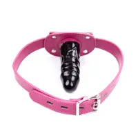 Mordaza de Dildo Ajustable 46-58 cm - Dildo: 10 cm · LATETOBED BDSM LINE · Máscaras, Antifaces y Mordazas