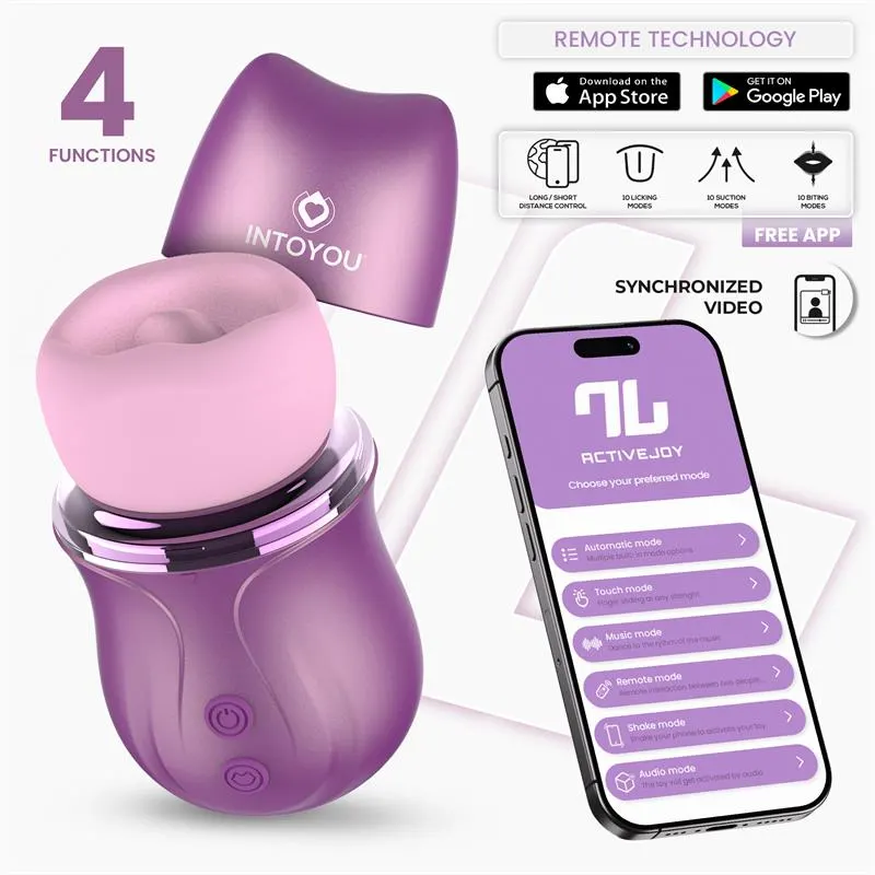 Suvi Estimulador con Licking, Biting, Succión y Vibración USB-C con APP · INTOYOU APP SERIES · Estimuladores de Clítoris