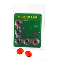 Set 5 Brazilian Balls Explosion de Aroma Fresa · BRAZILIAN BALLS · Cuidado Íntimo y Masaje