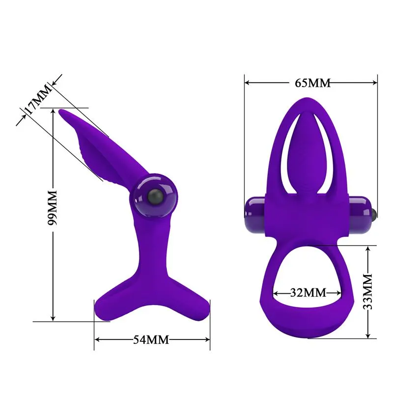 Anillo Vibrador para Pareja con Nariz de Delfín · PRETTYLOVE · PRETTYLOVE · Anillos para el Pene — photo 8