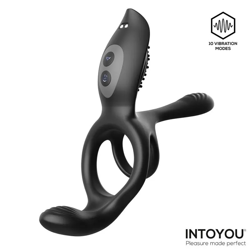 Daxer Doble Anillo para el Pene con Estimulador de Clítoris · INTOYOU · Anal — photo 2