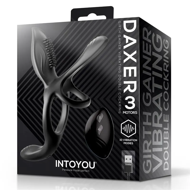 Daxer Doble Anillo para el Pene con Estimulador de Clítoris · INTOYOU · Anal — photo 10