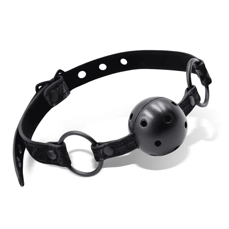 Mordaza de Bola Transpirable Sapphire Cuero Vegano · BLACK SAPPHIRE · Accesorios y Sets — photo 2