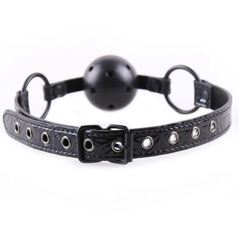 Mordaza de Bola Transpirable Sapphire Cuero Vegano · BLACK SAPPHIRE · Accesorios y Sets — photo 3