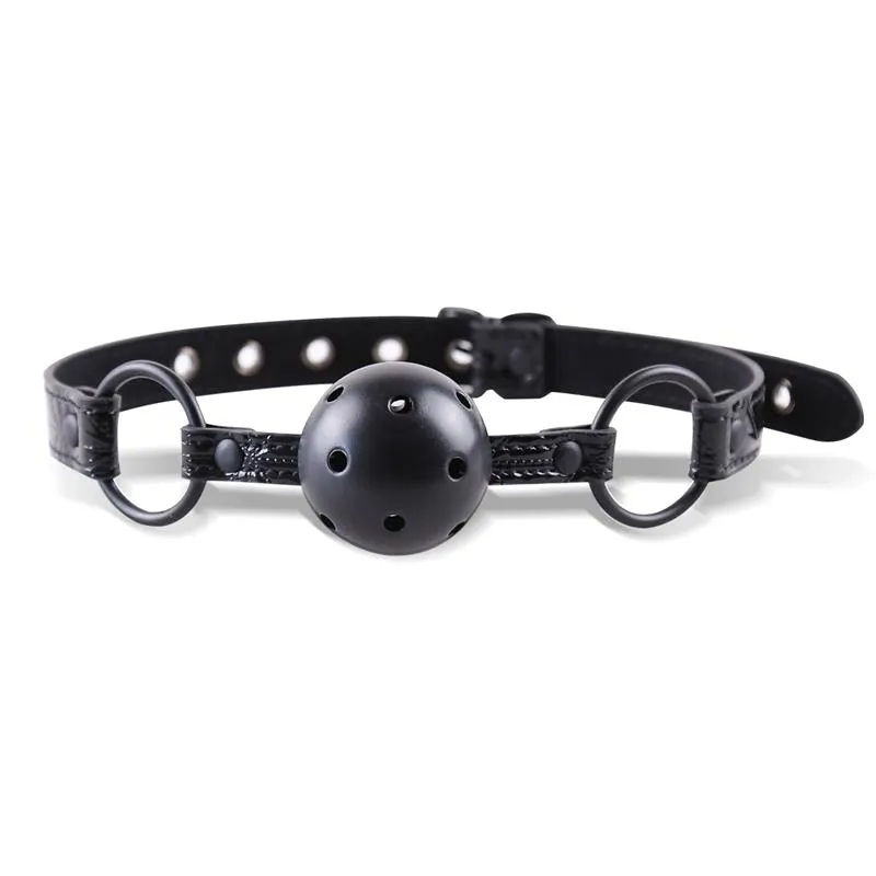 Mordaza de Bola Transpirable Sapphire Cuero Vegano · BLACK SAPPHIRE · Accesorios y Sets — photo 4